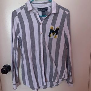 Long Sleeve Striped Shirt, Button Up